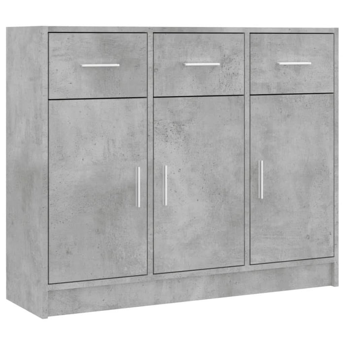 Servantă, gri beton, 91x28x75 cm, lemn prelucrat - WALTI WALTI