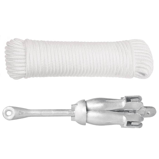 Ancoră pliabilă cu funie, argintiu, 6 kg, fier maleabil - WALTI WALTI