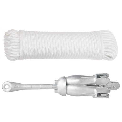 Ancoră pliabilă cu funie, argintiu, 8 kg, fier maleabil - WALTI WALTI