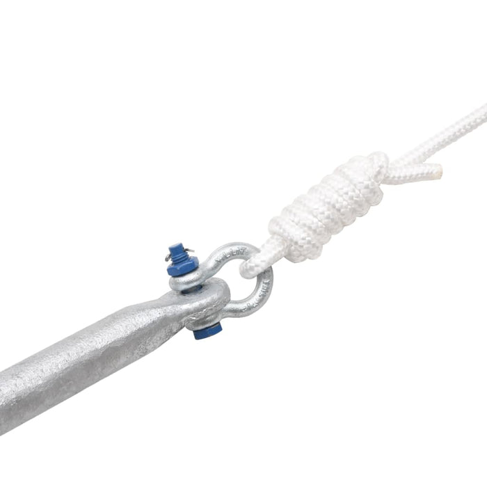 Ancoră pliabilă cu funie, argintiu, 12 kg, fier maleabil - WALTI WALTI