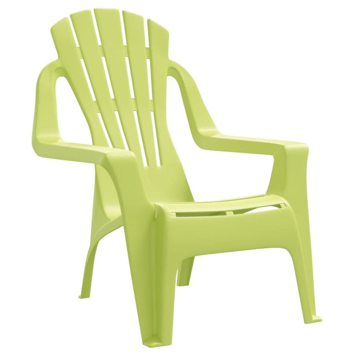 Scaune grădină de copii 2 buc. verde 37x34x44 cm PP aspect lemn - WALTI WALTI