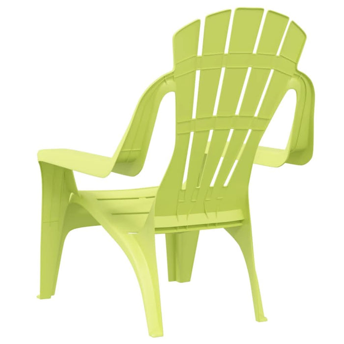 Scaune grădină de copii 2 buc. verde 37x34x44 cm PP aspect lemn - WALTI WALTI
