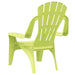 Scaune grădină de copii 2 buc. verde 37x34x44 cm PP aspect lemn - WALTI WALTI