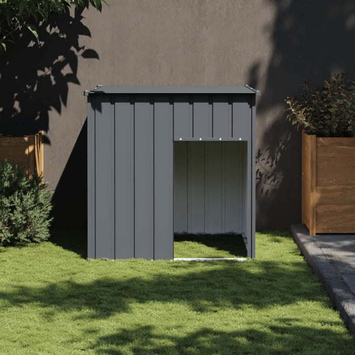 Cușcă câine cu acoperiș antracit 110x103x109 cm oțel galvanizat - WALTI WALTI