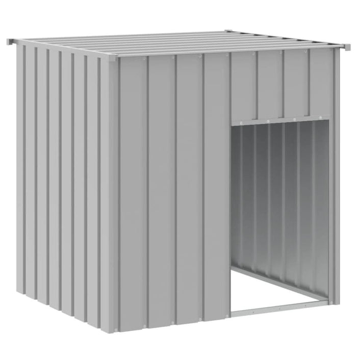 Casă câine & acoperiș gri deschis 110x103x109 oțel galvanizat - WALTI WALTI