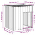 Casă câine & acoperiș gri deschis 110x103x109 oțel galvanizat - WALTI WALTI