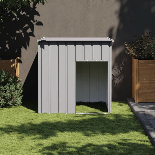 Casă câine & acoperiș gri deschis 110x103x109 oțel galvanizat - WALTI WALTI