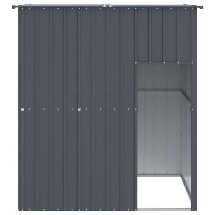 Cușcă câine cu acoperiș antracit 165x153x181 cm oțel galvanizat - WALTI WALTI
