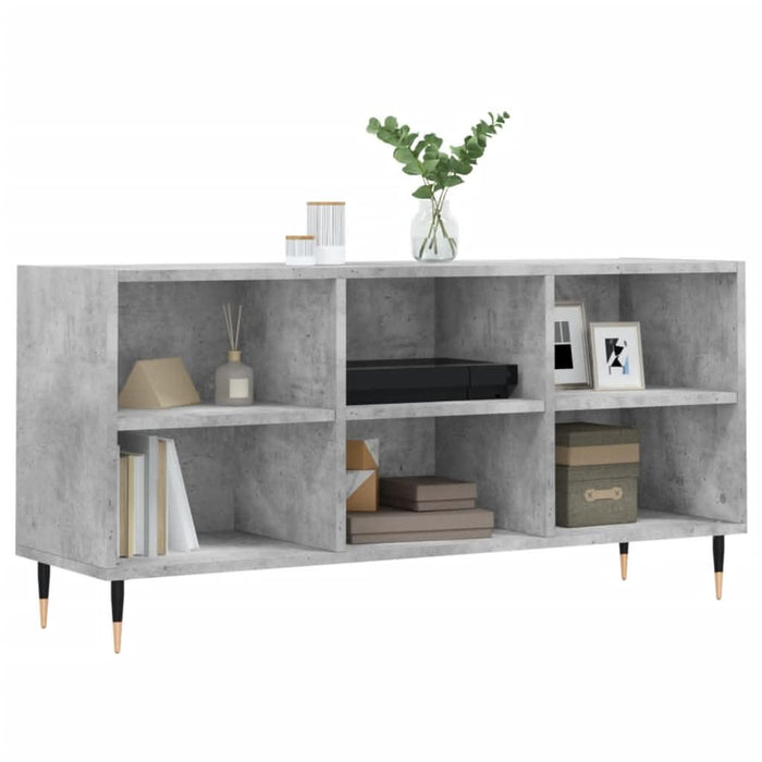 Comodă TV, gri beton, 103,5x30x50 cm, lemn compozit - WALTI WALTI
