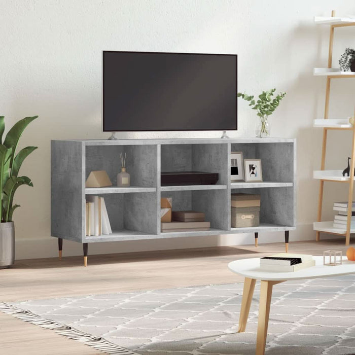 Comodă TV, gri beton, 103,5x30x50 cm, lemn compozit - WALTI WALTI