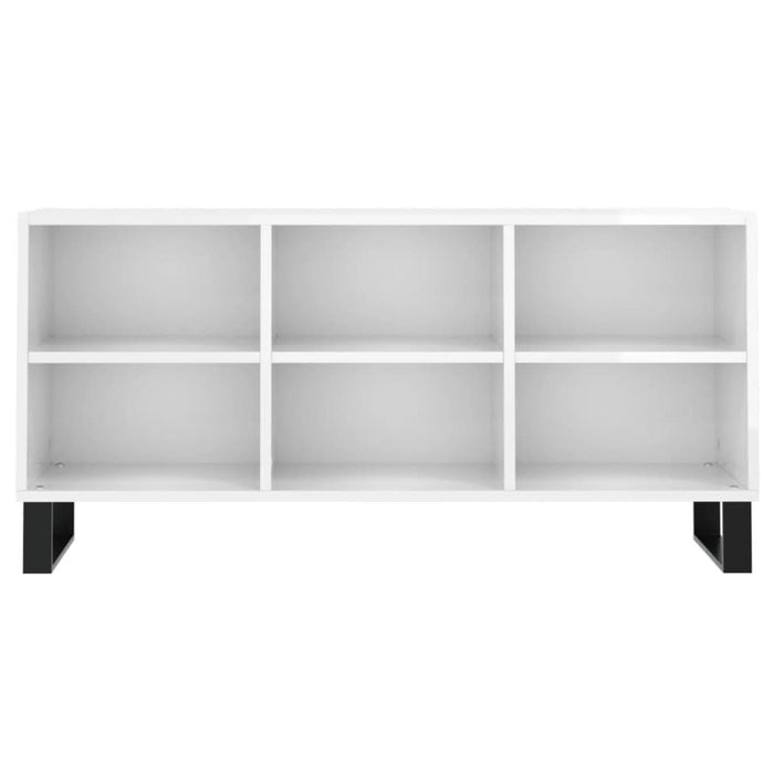 Comodă TV, alb extralucios, 103,5x30x50 cm, lemn compozit - WALTI WALTI