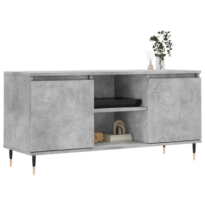 Comodă TV, gri beton, 104x35x50 cm, lemn compozit - WALTI WALTI