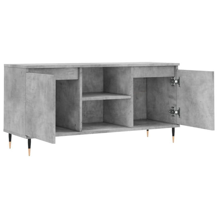 Comodă TV, gri beton, 104x35x50 cm, lemn compozit - WALTI WALTI