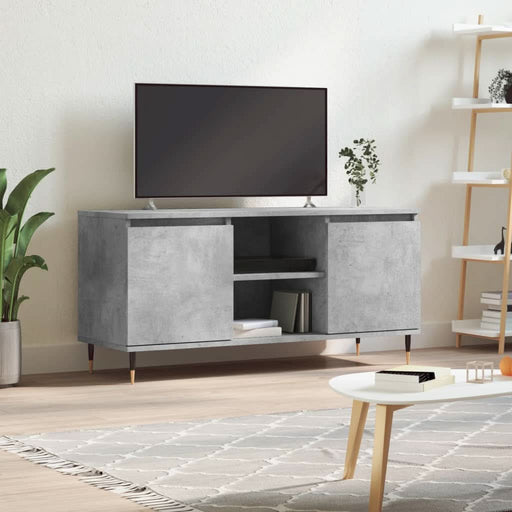 Comodă TV, gri beton, 104x35x50 cm, lemn compozit - WALTI WALTI