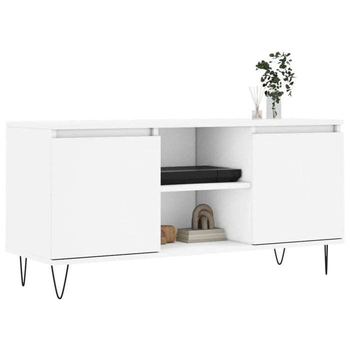 Comodă TV, alb, 104x35x50 cm, lemn compozit - WALTI WALTI