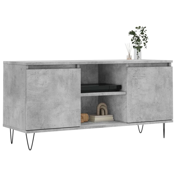 Comodă TV, gri beton, 104x35x50 cm, lemn compozit - WALTI WALTI