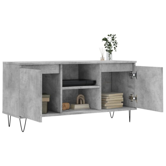 Comodă TV, gri beton, 104x35x50 cm, lemn compozit - WALTI WALTI
