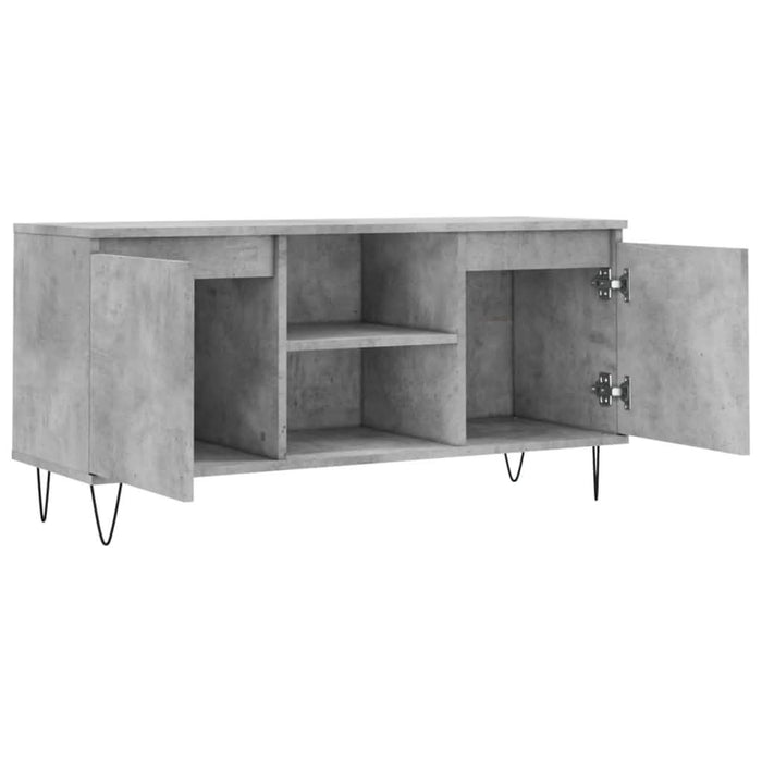 Comodă TV, gri beton, 104x35x50 cm, lemn compozit - WALTI WALTI