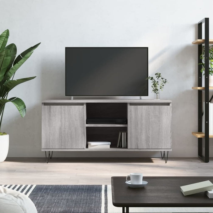 Comodă TV, gri sonoma, 104x35x50 cm, lemn compozit - WALTI WALTI