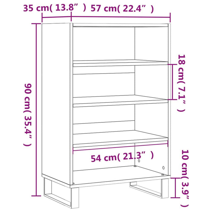 Dulap înalt, gri beton, 57x35x90 cm, lemn compozit - WALTI WALTI