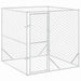 Padoc de exterior pentru câini argintiu 2x2x2 m oțel galvanizat - WALTI WALTI