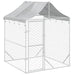Padoc de exterior cu acoperiș argintiu 2x2x2,5m oțel galvanizat - WALTI WALTI