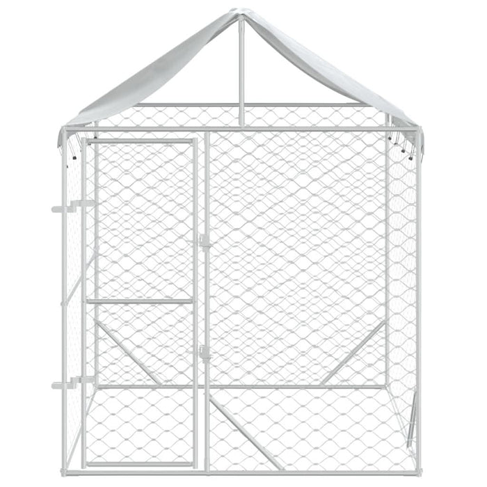 Padoc de exterior cu acoperiș argintiu 2x2x2,5m oțel galvanizat - WALTI WALTI