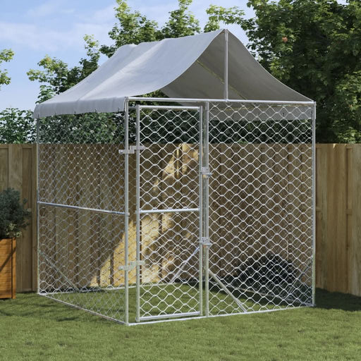 Padoc de exterior cu acoperiș argintiu 2x2x2,5m oțel galvanizat - WALTI WALTI