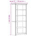 Bibliotecă BODO, maro, 80x38x180 cm, lemn masiv pin, 5 rafturi - WALTI WALTI