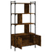 Bibliotecă cu uși stejar fumuriu 76,5x30x154,5 cm lemn compozit - WALTI WALTI