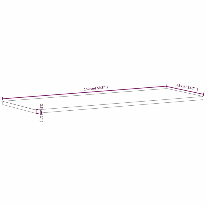 Blat pentru banc de lucru, 150x55x2,5 cm, lemn masiv de fag - WALTI WALTI