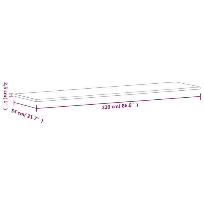 Blat pentru banc de lucru, 220x55x2,5 cm, lemn masiv de fag - WALTI WALTI