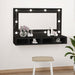 Dulap cu oglindă și LED, negru, 90x31,5x62 cm - WALTI WALTI