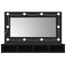 Dulap cu oglindă și LED, negru, 90x31,5x62 cm - WALTI WALTI