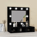 Dulap cu oglindă și LED, negru, 60x31,5x62 cm - WALTI WALTI
