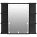 Dulap cu oglindă și LED, negru, 70x16,5x60 cm - WALTI WALTI