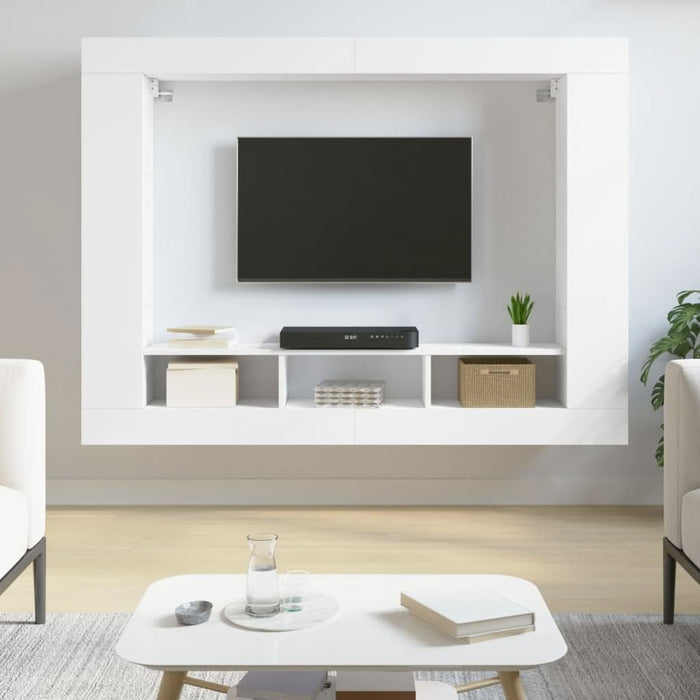 Comodă TV, alb, 152x22x113 cm, lemn prelucrat - WALTI WALTI