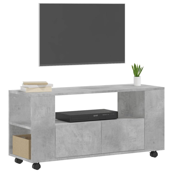 Comodă TV, gri beton, 102x34,5x43 cm, lemn prelucrat - WALTI WALTI
