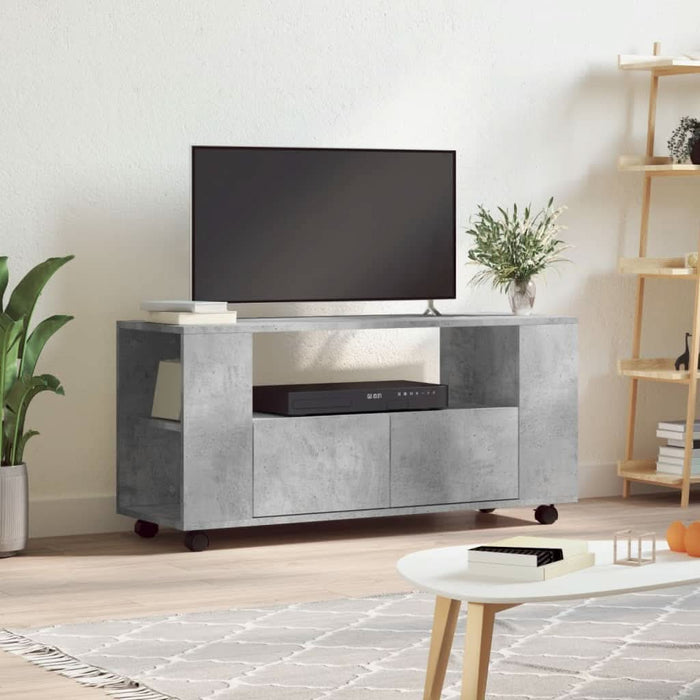 Comodă TV, gri beton, 102x34,5x43 cm, lemn prelucrat - WALTI WALTI