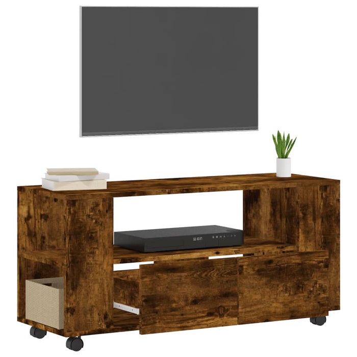 Comodă TV, stejar fumuriu, 102x34,5x43 cm, lemn prelucrat - WALTI WALTI