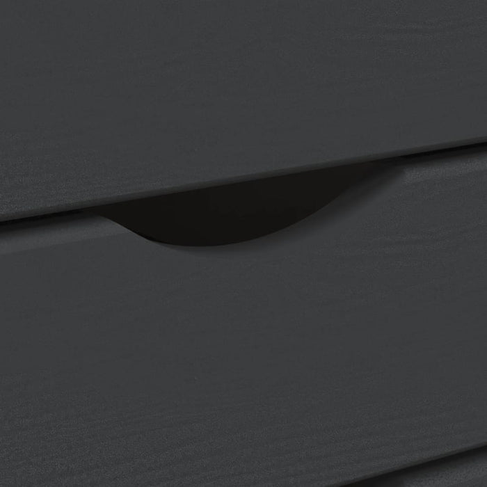 Dulap rulant cu sertare MOSS, gri, lemn masiv de pin - WALTI WALTI