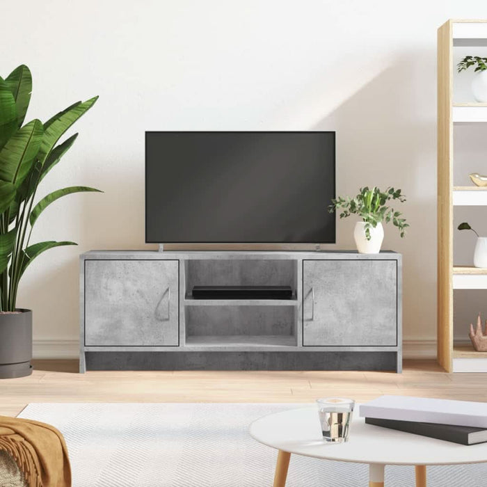 Comodă TV, gri beton, 102x30x37,5 cm, lemn prelucrat - WALTI WALTI