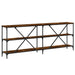 Masă consolă stejar afumat 200x30x75 cm lemn prelucrat și fier - WALTI WALTI