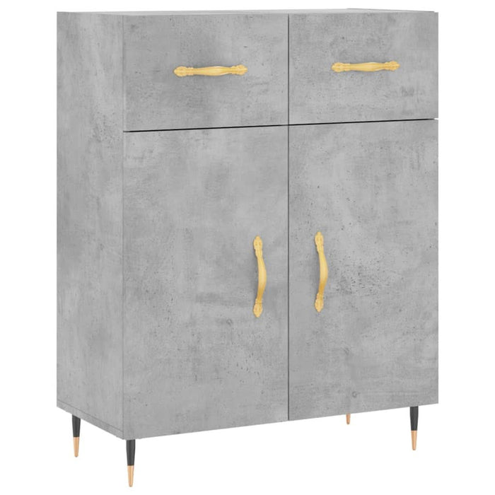 Servantă, gri beton, 69,5x34x90 cm, lemn compozit - WALTI WALTI