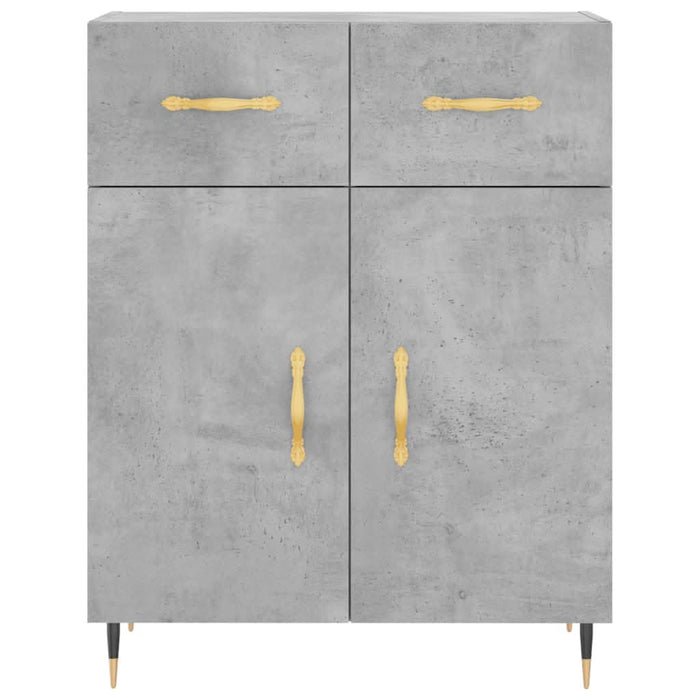 Servantă, gri beton, 69,5x34x90 cm, lemn compozit - WALTI WALTI