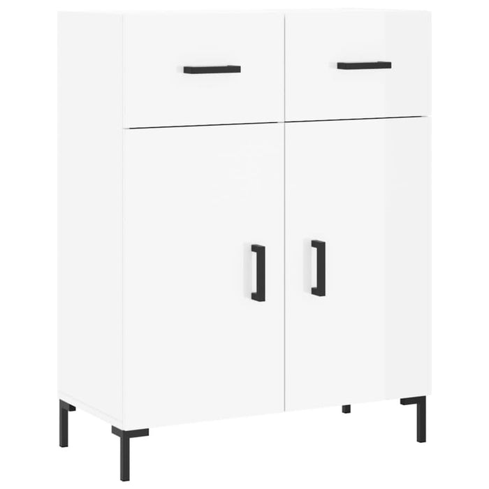 Servantă, alb extralucios, 69,5x34x90 cm, lemn compozit - WALTI WALTI