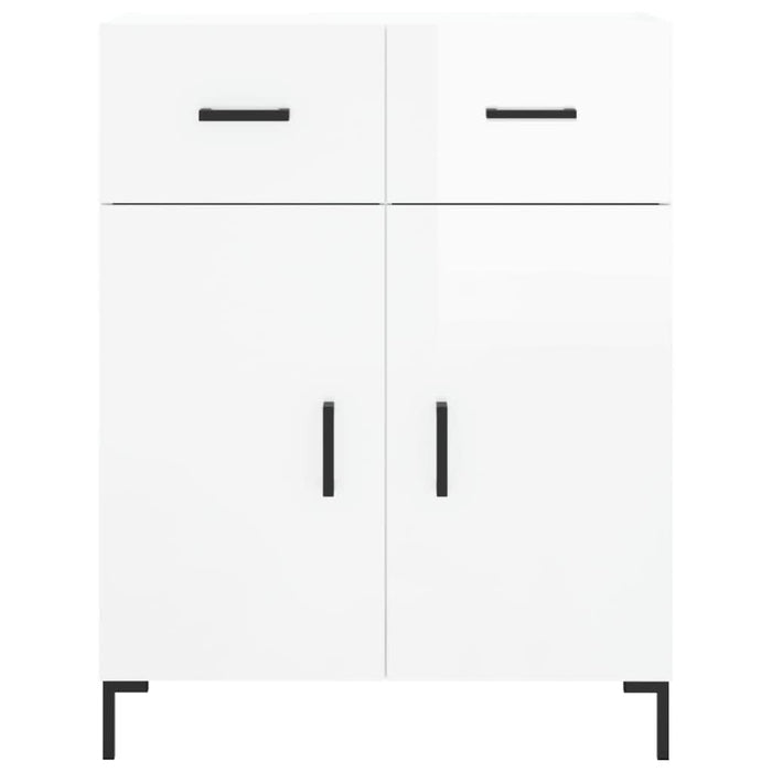 Servantă, alb extralucios, 69,5x34x90 cm, lemn compozit - WALTI WALTI