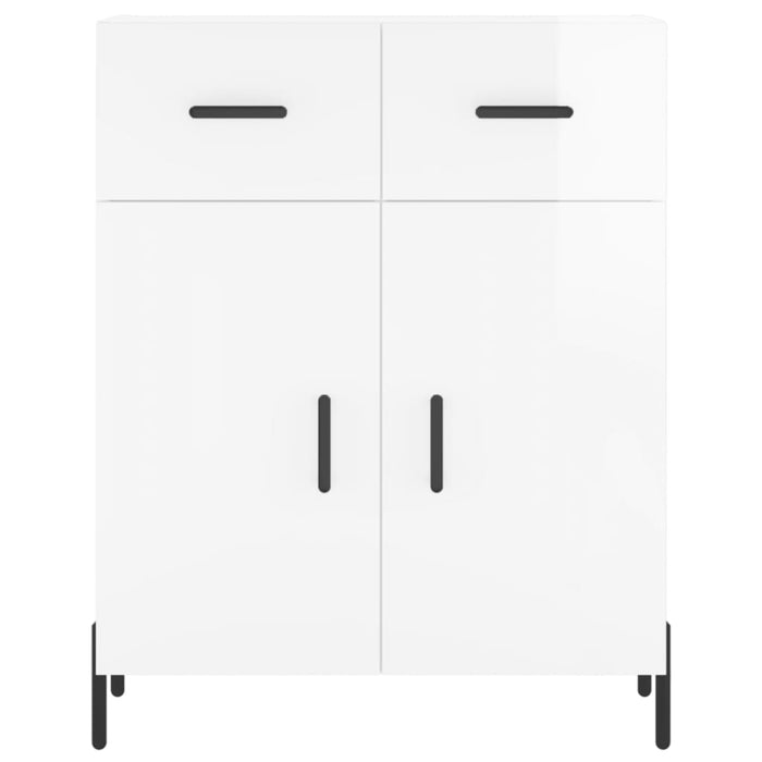 Servantă, alb extralucios, 69,5x34x90 cm, lemn compozit - WALTI WALTI