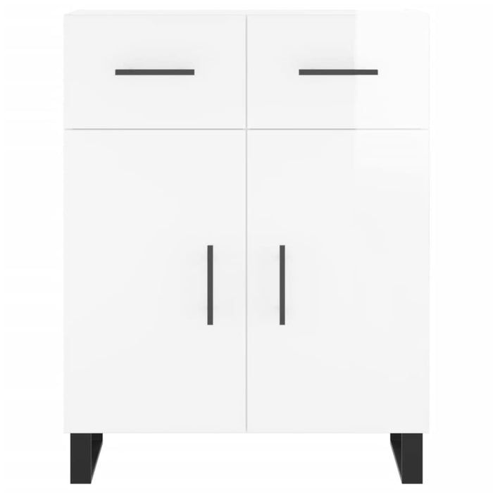 Servantă, alb extralucios, 69,5x34x90 cm, lemn compozit - WALTI WALTI