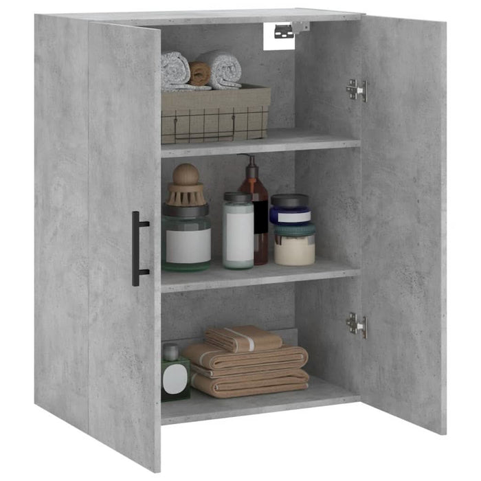 Dulap cu montaj pe perete, gri beton, 69,5x34x90 cm - WALTI WALTI